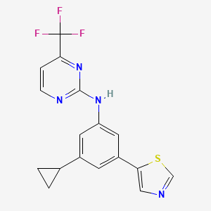 molecular formula C17H13F3N4S B8563319 N-[3-cyclopropyl-5-(1,3-thiazol-5-yl)phenyl]-4-(trifluoromethyl)pyrimidin-2-amine 