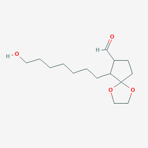 6-(7-Hydroxyheptyl)-1,4-dioxaspiro[4.4]nonane-7-carbaldehyde
