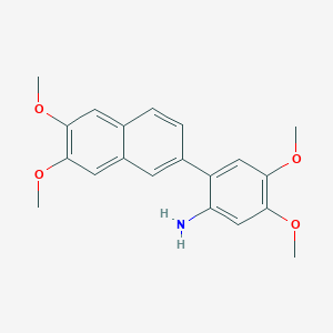 molecular formula C20H21NO4 B8563369 2-(6,7-Dimethoxynaphthalen-2-yl)-4,5-dimethoxyaniline CAS No. 102012-70-4