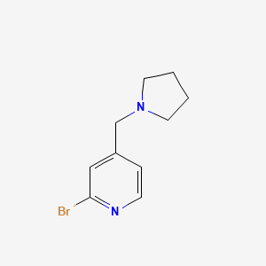 molecular formula C10H13BrN2 B8563370 2-Bromo-4-(pyrrolidin-1-ylmethyl)pyridine 