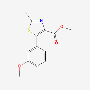 molecular formula C13H13NO3S B8563386 Methyl 5-(3-methoxyphenyl)-2-methylthiazole-4-carboxylate 