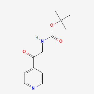 molecular formula C12H16N2O3 B8563417 Tert-butyl [2-oxo-2-(pyridin-4-yl)ethyl]carbamate 