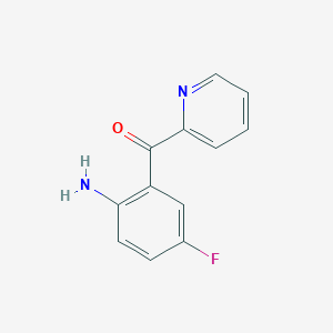 molecular formula C12H9FN2O B8563441 (2-Amino-5-fluorophenyl)(pyridin-2-yl)methanone 