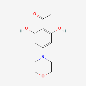 molecular formula C12H15NO4 B8563458 1-(2,6-Dihydroxy-4-morpholin-4-yl-phenyl)-ethanone 