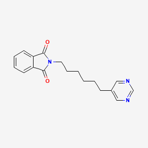molecular formula C18H19N3O2 B8563474 2-[6-(Pyrimidin-5-yl)hexyl]-1H-isoindole-1,3(2H)-dione CAS No. 88940-36-7