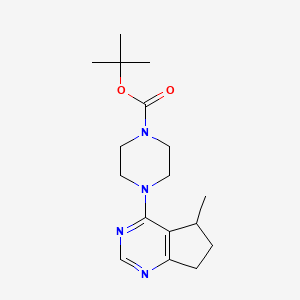 molecular formula C17H26N4O2 B8563487 tert-butyl 4-(5-methyl-6,7-dihydro-5H-cyclopenta[d]pyrimidin-4-yl)piperazine-1-carboxylate 