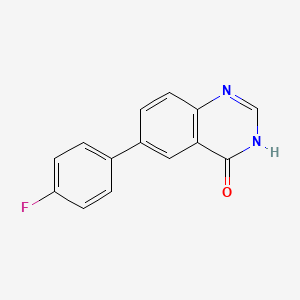 molecular formula C14H9FN2O B8563514 6-(4-Fluorophenyl)-4-hydroxy-quinazoline 