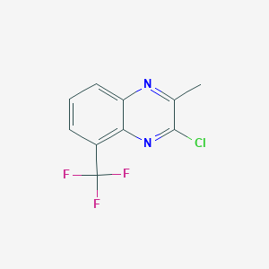 molecular formula C10H6ClF3N2 B8563526 3-Chloro-5-(trifluoromethyl)-2-methylquinoxaline 