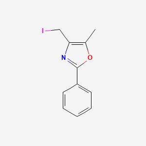 molecular formula C11H10INO B8563532 4-(Iodomethyl)-5-methyl-2-phenyl-1,3-oxazole CAS No. 182187-60-6