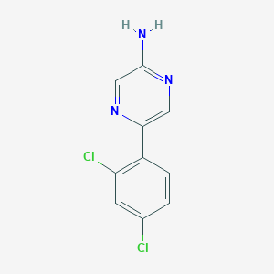 molecular formula C10H7Cl2N3 B8563534 5-(2,4-Dichlorophenyl)pyrazin-2-ylamine 