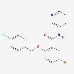 molecular formula C19H14BrClN2O2 B8563540 5-Bromo-2-{[(4-chlorophenyl)methyl]oxy}-N-3-pyridinylbenzamide 