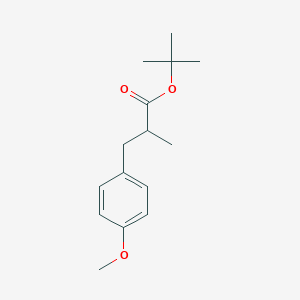 molecular formula C15H22O3 B8563558 Tert-butyl 3-(4-methoxyphenyl)-2-methylpropanoate 