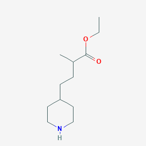 Ethyl 4-(piperidin-4-yl)-2-methylbutanoate