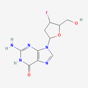 molecular formula C10H12FN5O3 B8563659 Lagociclovir 