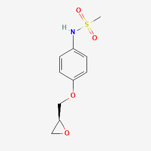 molecular formula C10H13NO4S B8563680 N-(4-{[(2S)-oxiran-2-yl]methoxy}phenyl)methanesulfonamide 