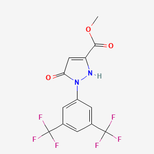 methyl 1-[3,5-di(trifluoromethyl)phenyl]-5-hydroxy-1H-pyrazole-3-carboxylate