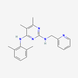 N4-(2,6-dimethylphenyl)-5,6-dimethyl-N2-(pyridin-2-ylmethyl)pyrimidine-2,4-diamine