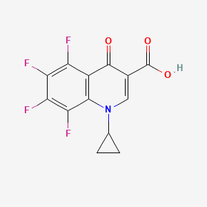molecular formula C13H7F4NO3 B8563943 1-Cyclopropyl-5,6,7,8-tetrafluoro-4-oxo-1,4-dihydroquinoline-3-carboxylic acid CAS No. 106890-70-4