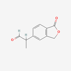 molecular formula C11H10O3 B8564017 2-(1-oxo-3H-2-benzofuran-5-yl)propanal 