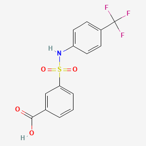 3-{[4-(Trifluoromethyl)phenyl]sulfamoyl}benzoic acid