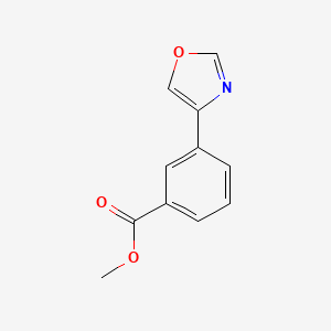 molecular formula C11H9NO3 B8564089 Methyl3-(oxazol-4-yl)benzoate 