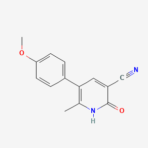 molecular formula C14H12N2O2 B8564134 5-(4-Methoxyphenyl)-6-methyl-2-oxo-1,2-dihydropyridine-3-carbonitrile CAS No. 84462-83-9