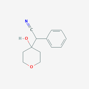 molecular formula C13H15NO2 B8564247 2-(4-hydroxyoxan-4-yl)-2-phenylacetonitrile 