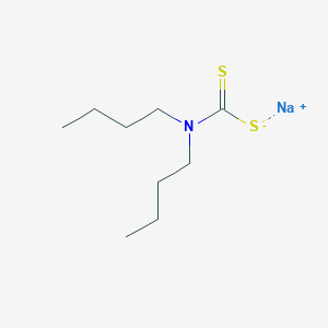 molecular formula C9H19NS2.Na<br>C9H19NNaS2 B085643 Sodium dibutyldithiocarbamate CAS No. 136-30-1
