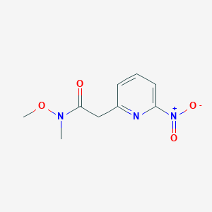 N-methoxy-N-methyl-2-(6-nitropyridin-2-yl)acetamide