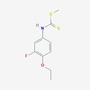 molecular formula C10H12FNOS2 B8564386 Methyl (4-ethoxy-3-fluorophenyl)carbamodithioate CAS No. 194923-13-2
