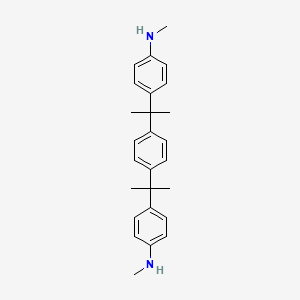 molecular formula C26H32N2 B8564461 Benzenamine, 4,4'-(1,4-phenylenebis(1-methylethylidene))bis(N-methyl- CAS No. 2716-13-4
