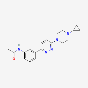 N-{3-[6-(4-Cyclopropylpiperazin-1-yl)pyridazin-3-yl]phenyl}acetamide