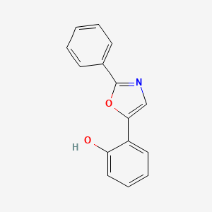 molecular formula C15H11NO2 B8564525 Phenol, 2-(2-phenyl-5-oxazolyl)- CAS No. 103656-69-5