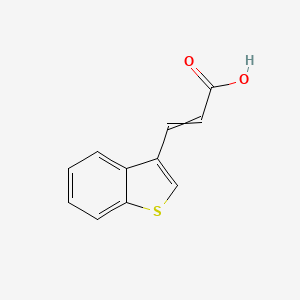 molecular formula C11H8O2S B8564537 3-(1-Benzothiophen-3-yl)prop-2-enoic acid 