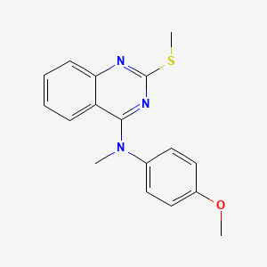 molecular formula C17H17N3OS B8564565 N-(4-Methoxyphenyl)-N-methyl-2-(methylthio)quinazolin-4-amine CAS No. 827031-58-3