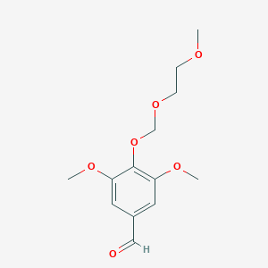 molecular formula C13H18O6 B8564624 Benzaldehyde, 3,5-dimethoxy-4-[(2-methoxyethoxy)methoxy]- CAS No. 101641-07-0