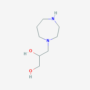 molecular formula C8H18N2O2 B8564718 1-(2,3-Dihydroxypropyl)homopiperazine 