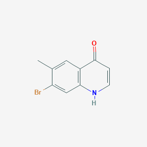 molecular formula C10H8BrNO B8564776 7-Bromo-4-hydroxy-6-methylquinoline CAS No. 1189106-61-3