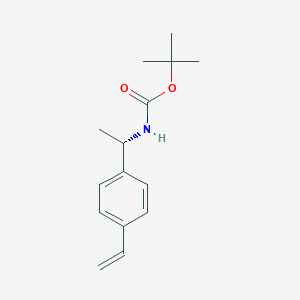 molecular formula C15H21NO2 B8564870 tert-butyl N-[(1S)-1-(4-ethenylphenyl)ethyl]carbamate 
