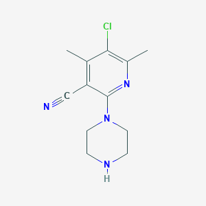5-Chloro-4,6-dimethyl-2-(piperazin-1-yl)pyridine-3-carbonitrile