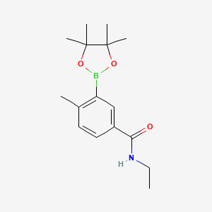molecular formula C16H24BNO3 B8564947 N-ethyl-4-methyl-3-(4,4,5,5-tetramethyl-1,3,2-dioxaborolan-2-yl)benzamide 