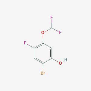 molecular formula C7H4BrF3O2 B8564998 2-Bromo-5-(1,1-difluoro-methoxy)-4-fluoro-phenol 