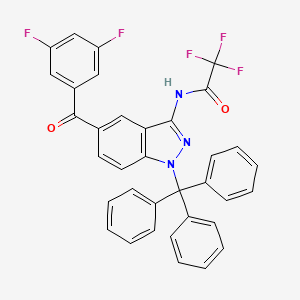 molecular formula C35H22F5N3O2 B8565072 N-(5-(3,5-Difluorobenzoyl)-1-trityl-1H-indazol-3-yl)-2,2,2-trifluoroacetamide 