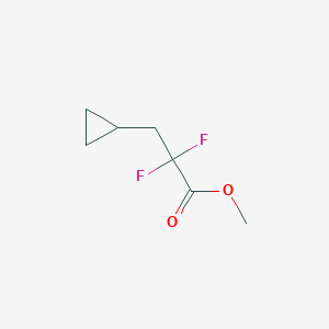 molecular formula C7H10F2O2 B8565075 Methyl 3-cyclopropyl-2,2-difluoropropionate 
