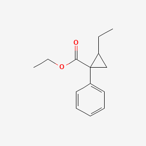 molecular formula C14H18O2 B8565231 Ethyl 2-ethyl-1-phenylcyclopropane-1-carboxylate CAS No. 89407-94-3