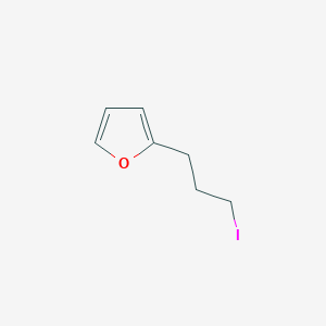 molecular formula C7H9IO B8565303 Furan, 2-(3-iodopropyl)- CAS No. 112043-57-9