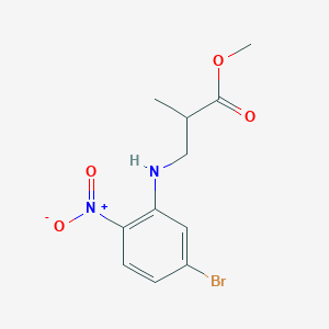 molecular formula C11H13BrN2O4 B8565342 Methyl 3-(5-bromo-2-nitrophenylamino)-2-methylpropanoate 