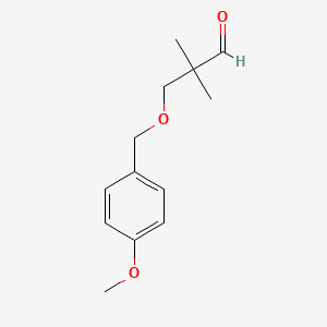 molecular formula C13H18O3 B8565345 Propanal, 3-[(4-methoxyphenyl)methoxy]-2,2-dimethyl- CAS No. 92156-87-1