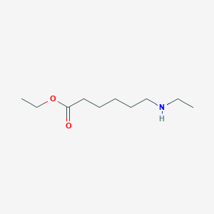 molecular formula C10H21NO2 B8565468 Hexanoic acid, 6-(ethylamino)-, ethyl ester CAS No. 70785-71-6