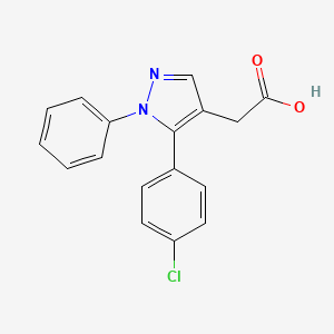 Pyrazole-4-acetic acid, 5-(p-chlorophenyl)-1-phenyl-